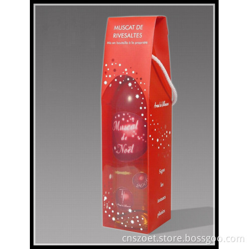 Red Wine Carrier Plastic Bag Gift Bag with Logo